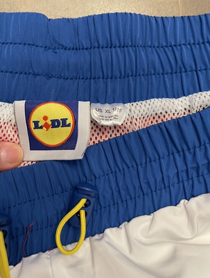 #ad Lidl Adults Shell Jacket amp; Shorts festival Blue White Yellow Size XL BNWT $32.00