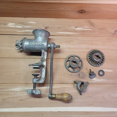 Universal Meat Grinder 00 With Assorted Parts Made in USA LF.&C. Works