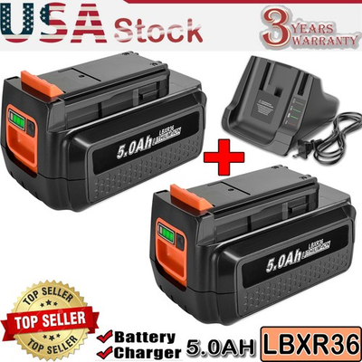 #ad #ad For Black Decker 40V 5 Ah MAX Lithium Ion Battery Charger LBX36 LBX2040 LBXR36 $174.99