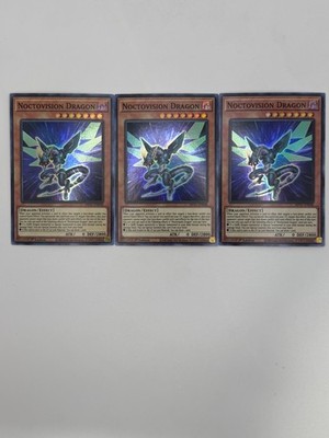 YUGIOH: 3x Noctovision Dragon Super Rare NM MP21-EN048