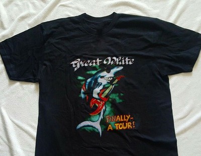 GREAT WHITE BITE BACK Tour Band Concert 1987 Unisex Black Men T-shirt S-234XL XZ