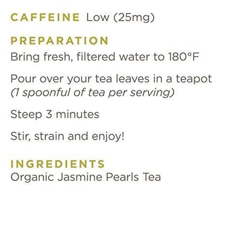 Perlas de jazmín orgánico té verde - perlas de dragón de hoja suelta, grado premium, no  Foto 4 de 4