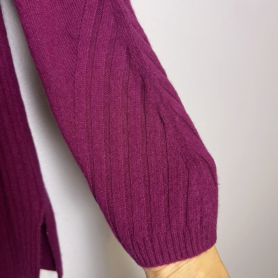 Suéter morado Soft Surroundings 100 % cachemir para mujer talla M Foto 4 de 4