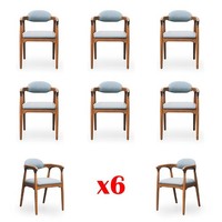 MöBel Gruppe Esszimmer Garnitur 6X Stuhl Set StüHle Lehn Essgarnitur Essgruppe