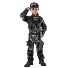 Police Swat Officer Kids Boys Girls Costume 5-6 yrs NEW