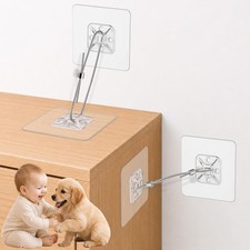 12 Pack No Drill Furniture Anchors, Adhesive Anti Tip Kit for Baby Proofing
