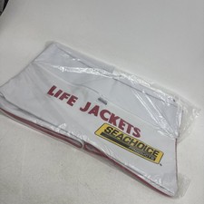 Heavy-Duty 6-Capacity Life Jacket, Nylon Storage Bag w/Carrying Handles,White