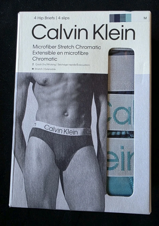 CALVIN KLEIN MICROFIBER STRETCH 4-PACK HIP BRIEFS MENS UNDERWEAR #NP27440-NWT - Image 2 of 4