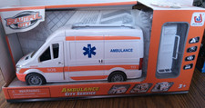 Beautiful City Ambulance City Service By Jinjia Toys New Missing Roof Battery