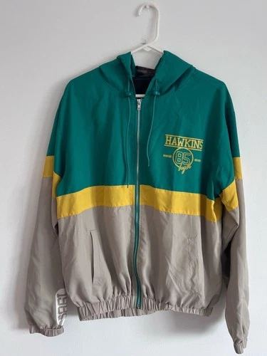 Stranger Things Hawkins High 85 Colorblock Windbreaker Jacket S - product listing photo