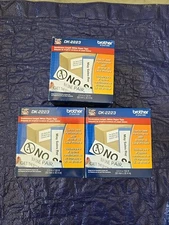 Lot Of 3 Brother QL Label Printer Refill Paper Tape 2"x 100 ft White DK2223