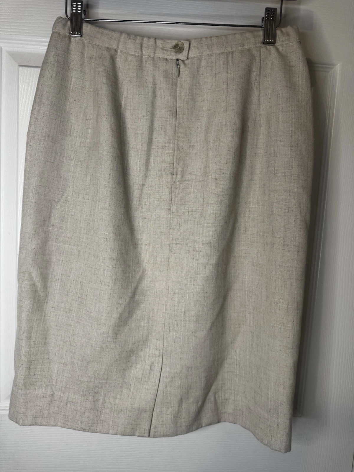 Pendleton Petite Linen Blend Pencil Skirt Beige Minimalist Office 10 USA