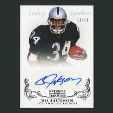 Bo Jackson Auto /10 #71 Autograph 2013 Panini National Treasures Football Card