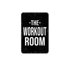 The Workout Room Sign  Home Gym Fitness Wall Decor  Metal Sign or Canvas