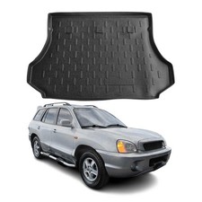 Kofferraumwanne Laderaumwanne für Hyundai Santa Fe 2000-2006 Gummi TPE Schwarz