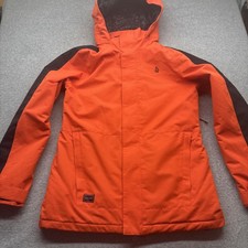 Volcom Coat Womens Small Hooded Orange Insula...