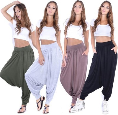Aladin-Hose Haremhose Hose Pumphose viele Farben Gr. S M L XL 2XL 3XL, 1095
