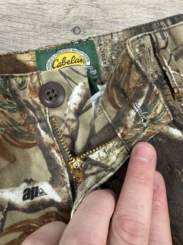 Men's Cabela's 34 Tall Realtree AP Camo Cargo Hunting Pants Adjustable Waist - Picture 11 of 21