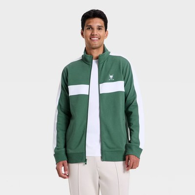 Men's Embroidered Track Jacket - All in Motion Forest Green M