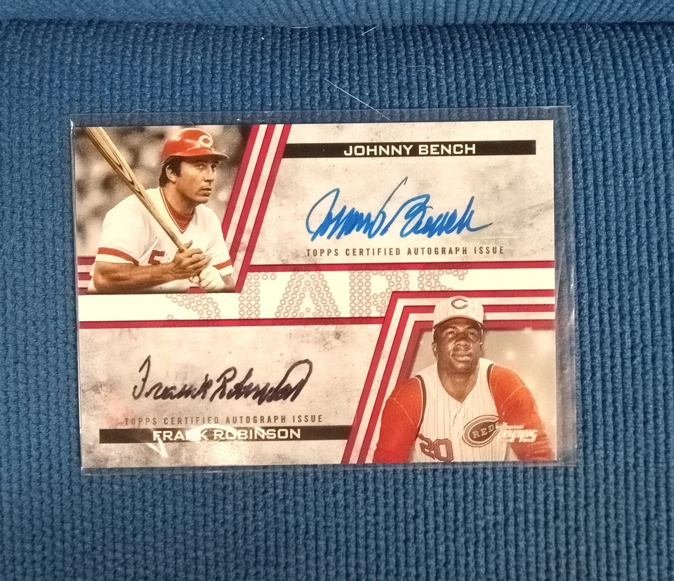 2023 Topps 棒球系列 1. Johnny Bench, Frank Robinson 双签名 10/10 — 第 3/4 张图片