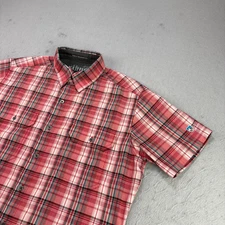 Kuhl Shirt Mens Medium Red Stealth Eluxor Button Up Performance Camp Outdoor