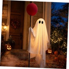 Halloween Decorations Outdoor, 6 FT Life Size Ghost with Red Balloon