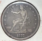 1877S US Trade SILVER Dollar! "San Francisco" Mint! Very Good! High in Demand!