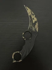 Falcon Tactical Karambit Knife w/ Sheath - Camo Fixed Blade Combat Knife - New