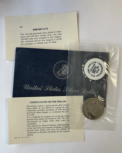 1891-O Morgan Silver Dollar $1 GSA Soft Pack – Better Date – Original Holder
