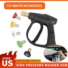 Portable 1/4" 4000 PSI High Pressure Water Spray Gun Car Washer Cleaner Tool
