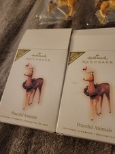 Hallmark Keepsake Peaceful Animals Christmas ornament Deer Cardinal Wreath 2007