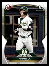 Jonah Cox 2023 1st Bowman Draft #BD-135 Oakland Athletics A's ROOKIE - FREE SHIP