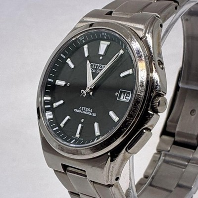 Citizen Attesa Eco Drive Radio Controlled Titanium Mens Wristwatch Model