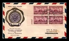 US COVER ARMY HEROES SHERMAN GRANT SHERIDAN FDC PLATE BLOCK RICE CACHET