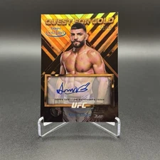 2024 Topps Gold Label UFC Amir Albazi Quest For Gold Auto Blue /99 #QGS-AAL