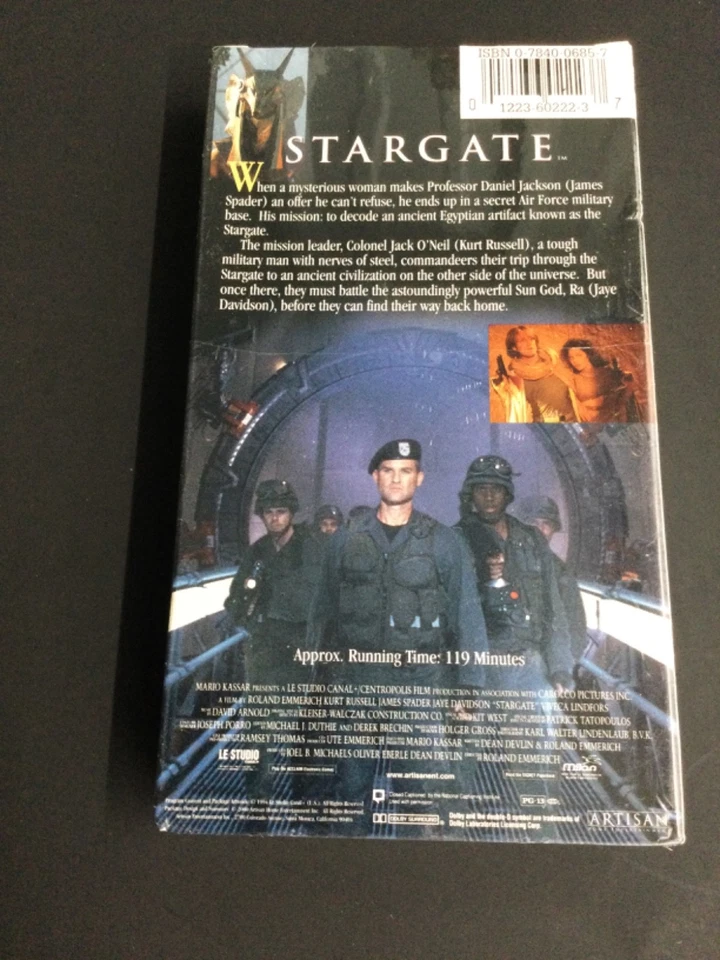 Stargate (VHS) — Factory Sealed - Image 2 of 4
