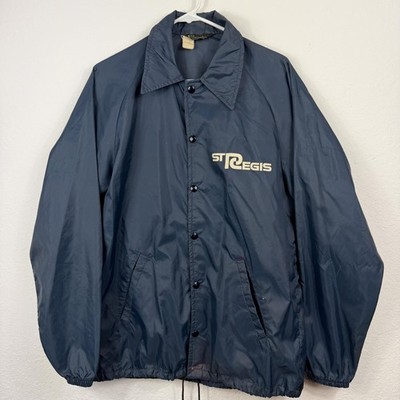 Vintage Champion Jacket Mens Medium Blue 70s Running Man Nylon Coach St Regis