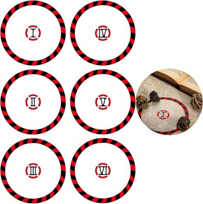Libima 6 Pcs Objective Point Markers round PVC Objective Marker Gaming Accessory