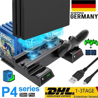 Standfuß Vertical Ladestation Für PS4 Pro/Slim Controller mit Lüfter Docking Pad