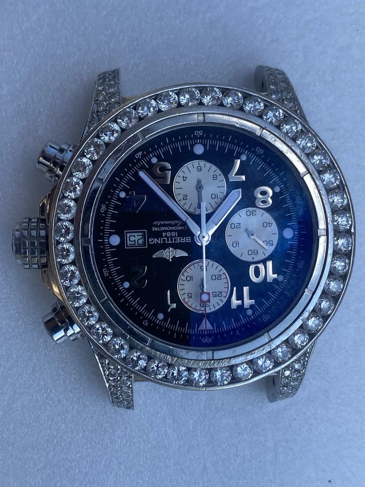 Rare Breitling Super Avenger Chrono Diamond Mens Watch - Image 4 of 4