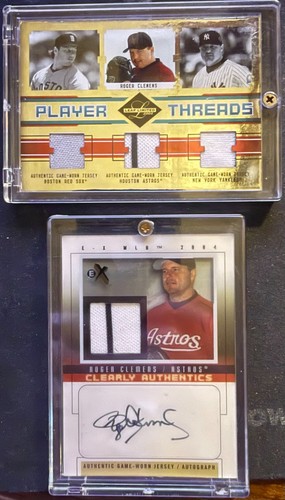 Roger Clemens - 2-Card Lot Yankees Red Sox Astros - Autos/Triple Jersey