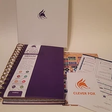 Clever Fox Budget Planner – Coiled Finance Book Monthly Financial Journal Purple