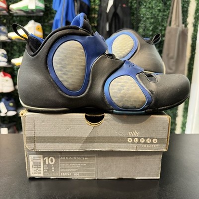 2001 Nike Air Flightposite Black Blue 830247-001 With Box Read