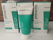 3x Proactiv Clean Step 3 Acne Clearing Hydrator 3 oz New in Box Exp 2/2025 