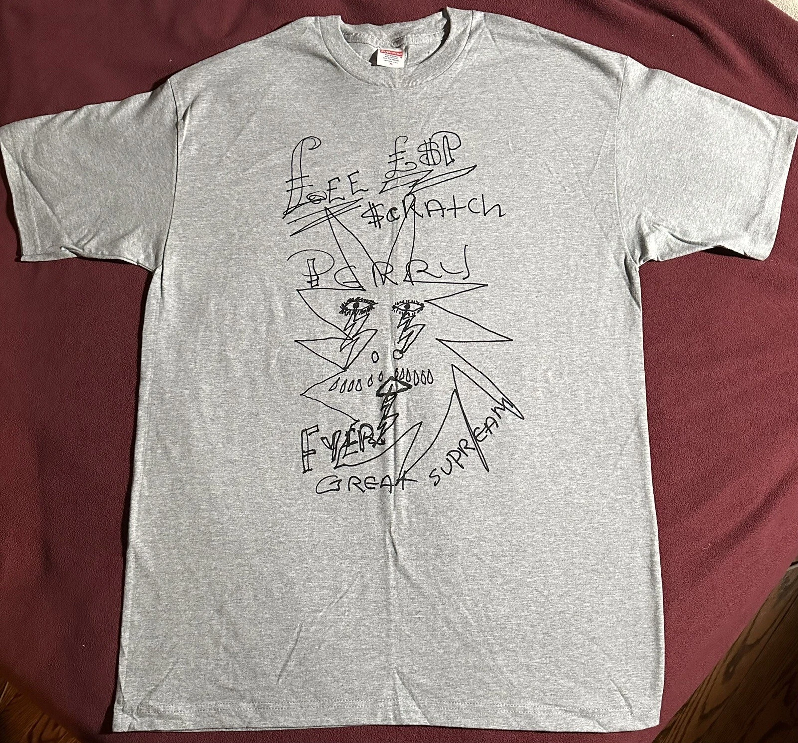 T shirt Lee Perry Supreme XL gris non porté upsetter reggae super singe