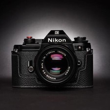 Genuine Real Leather Vintage Half Camera Case Bag Cover for Nikon EM Film Camera