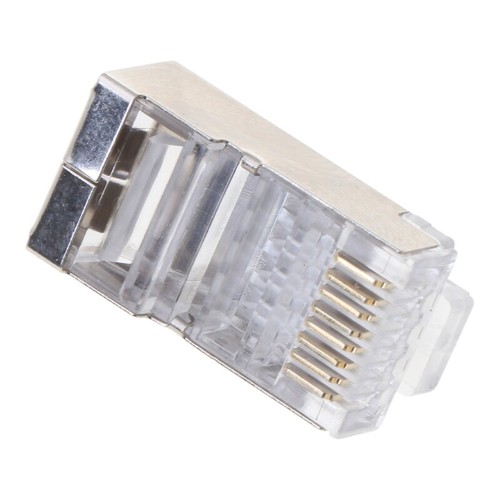 CAT-6 Cat6 RJ45 Shielded Stranded Crimp Modular Plug Connector Socket 10Pcs - Afbeelding 5 van 8