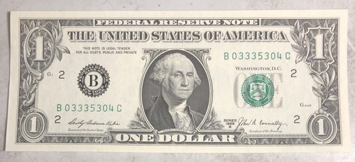 1969 B $1.00 Note New York B-C Block UNCIRCULATED