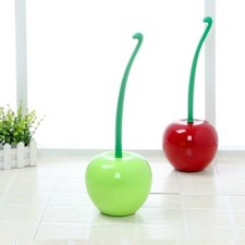 Lovely Cherry Shaped Toilet Brush Holder Set - Creative and Stylish Bathroom Acc