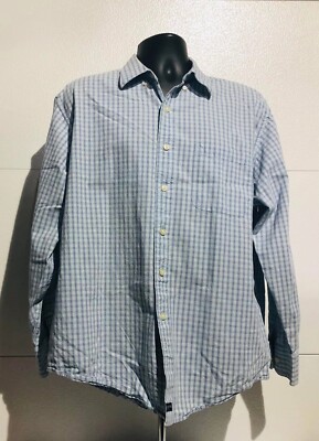 Izod Men's Size Large Long Sleeve Casual Button Front Shirt 100% Cotton